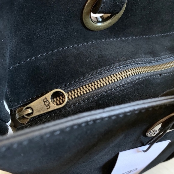 UGG Black Heritage Suede North South Tote - Picture 6 of 8